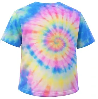 Pastel spiral tie-dye T-shirt, back