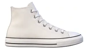 White high-top sneaker, side